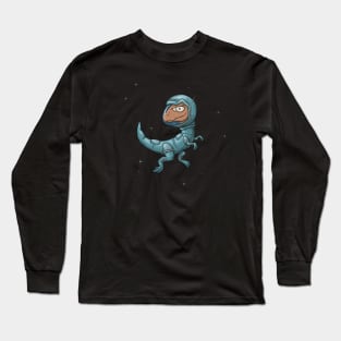 Velociraptor Astronaut Dino Raptor in Outer Space Long Sleeve T-Shirt